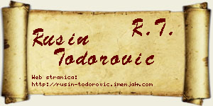 Rusin Todorović vizit kartica
